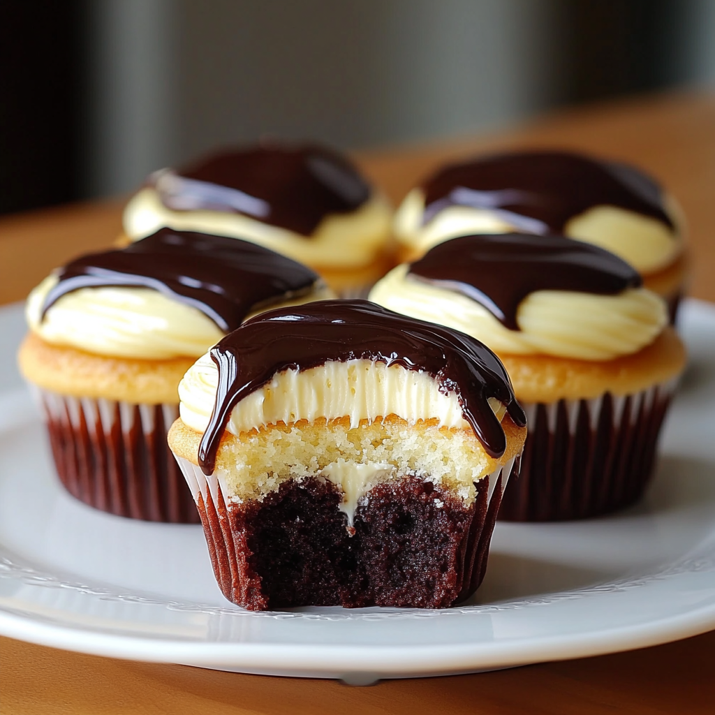 Boston Cream Pie Cupcakes