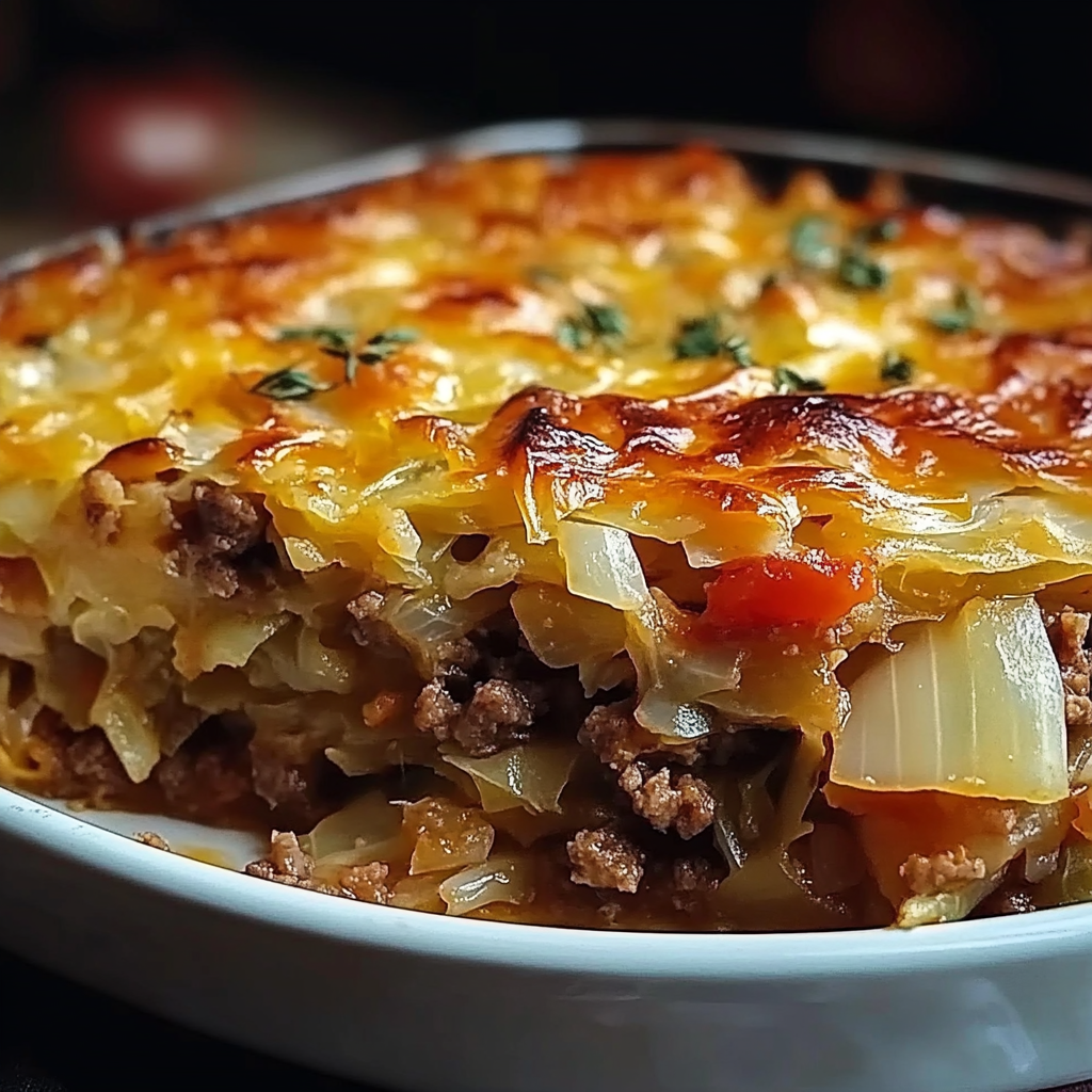 Cabbage and Beef Bake