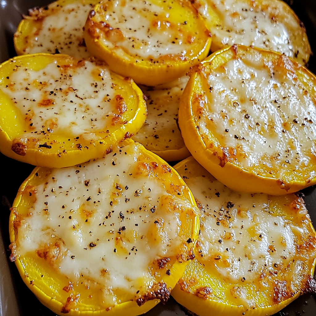 Cheesy Baked Squash Rounds