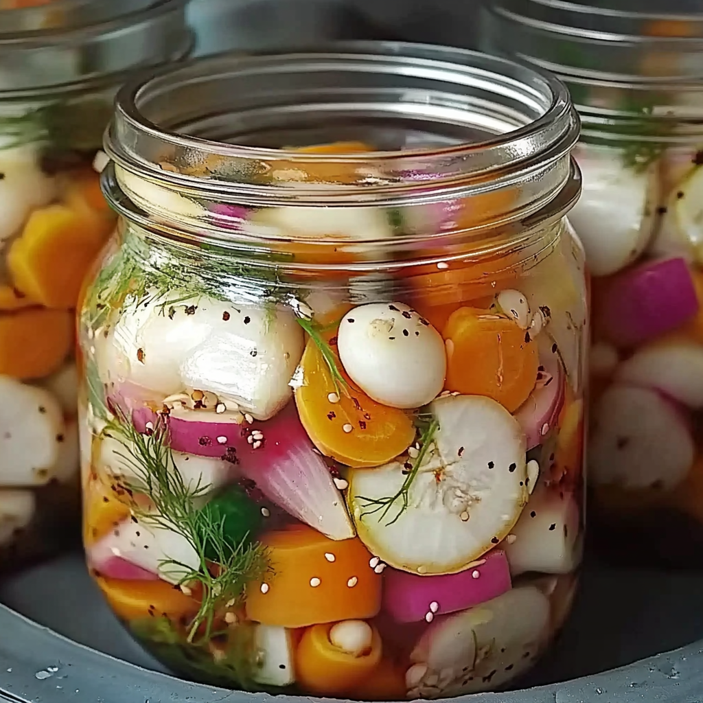Quick and Tangy Refrigerator Pickled Vegetables