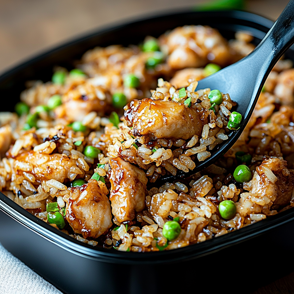 Crispy Garlic Chicken Fried Rice