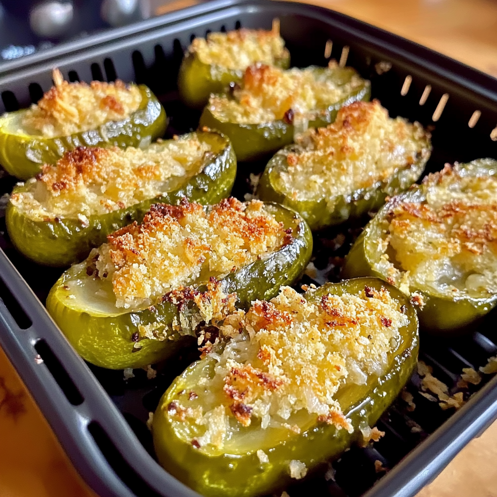 Crispy Air Fryer Stuffed Pickles