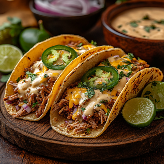 Cremosos Tacos de Carne