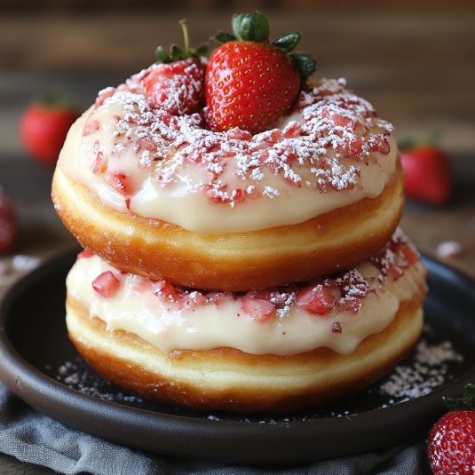 Donas Rellenas Cheesecake Fresa