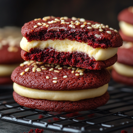 Galletas Terciopelo Rojo Rellenas