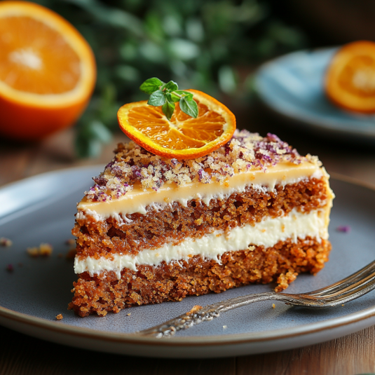 Pastel de Zanahoria y Naranja sin Harina ni Azúcar