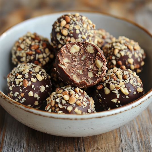 Receta de Trufas de Chocolate y Avellana
