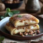 Torrijas rellenas de chocolate blanco y nueces