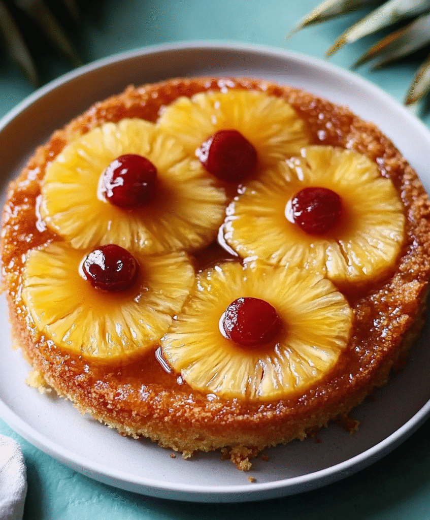 JUGOSO PASTEL DE PIÑA