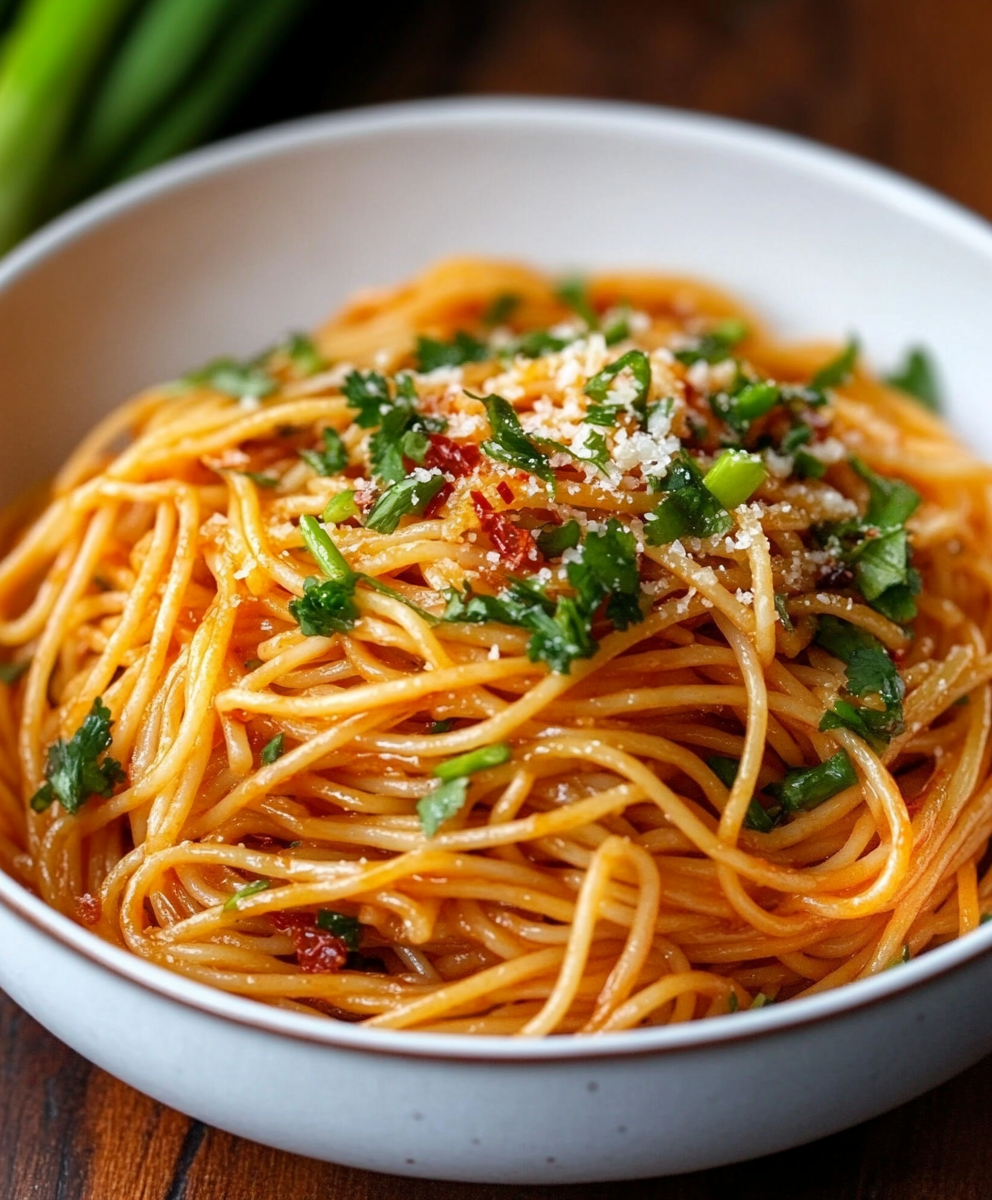 Fideos al Ajo Picante