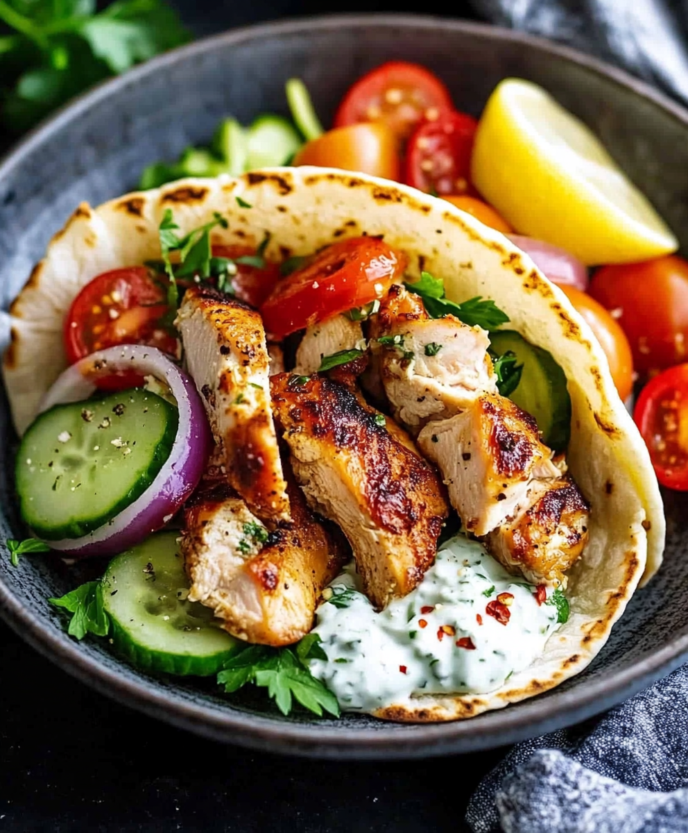 Gyros Griegos con Pollo