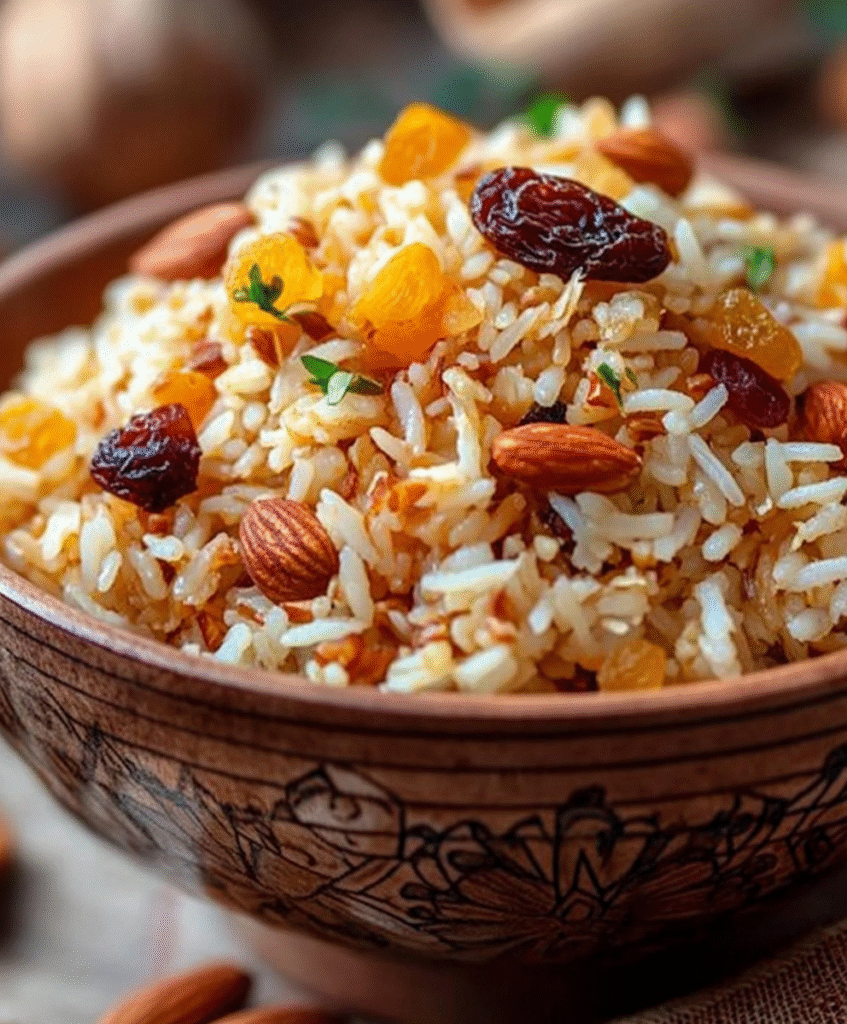 ARROZ PERSA CON NUECES Y FRUTOS SECOS.