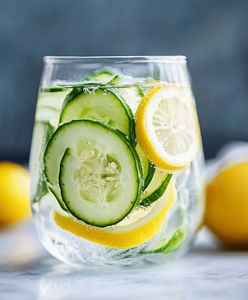 Agua Fresca de Pepino y Limón con Stevia