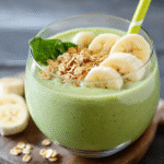 Batido Verde Proteico con Espinacas y Plátano