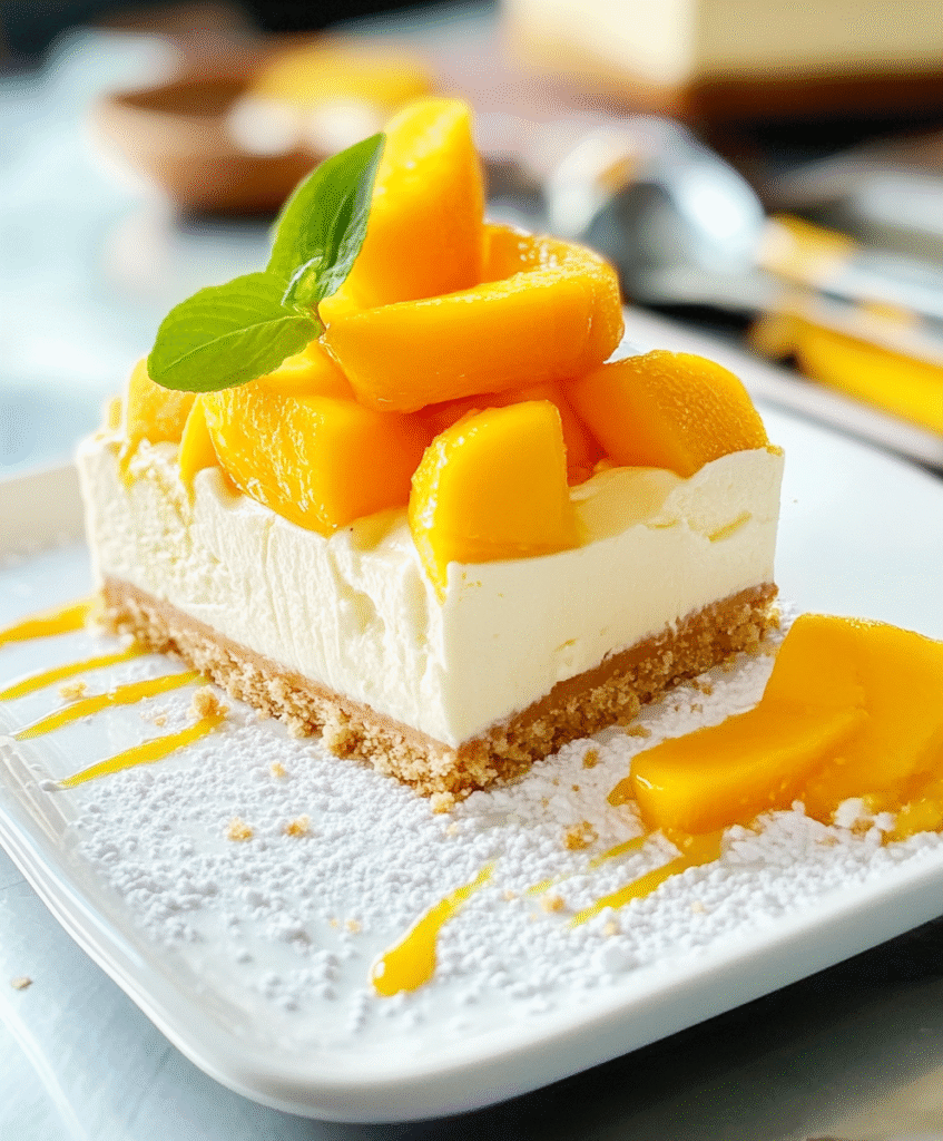 CHEESECAKE DE COCO Y MANGO