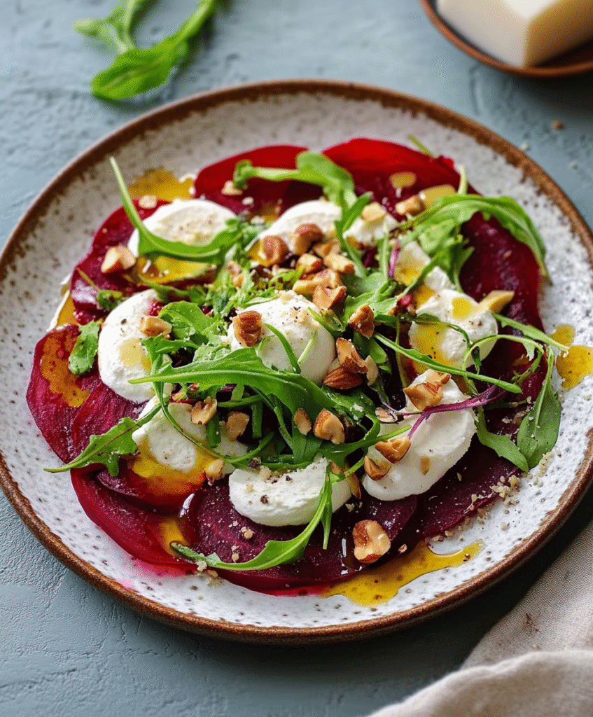 Carpaccio de Remolacha con Queso Fresco y Nueces