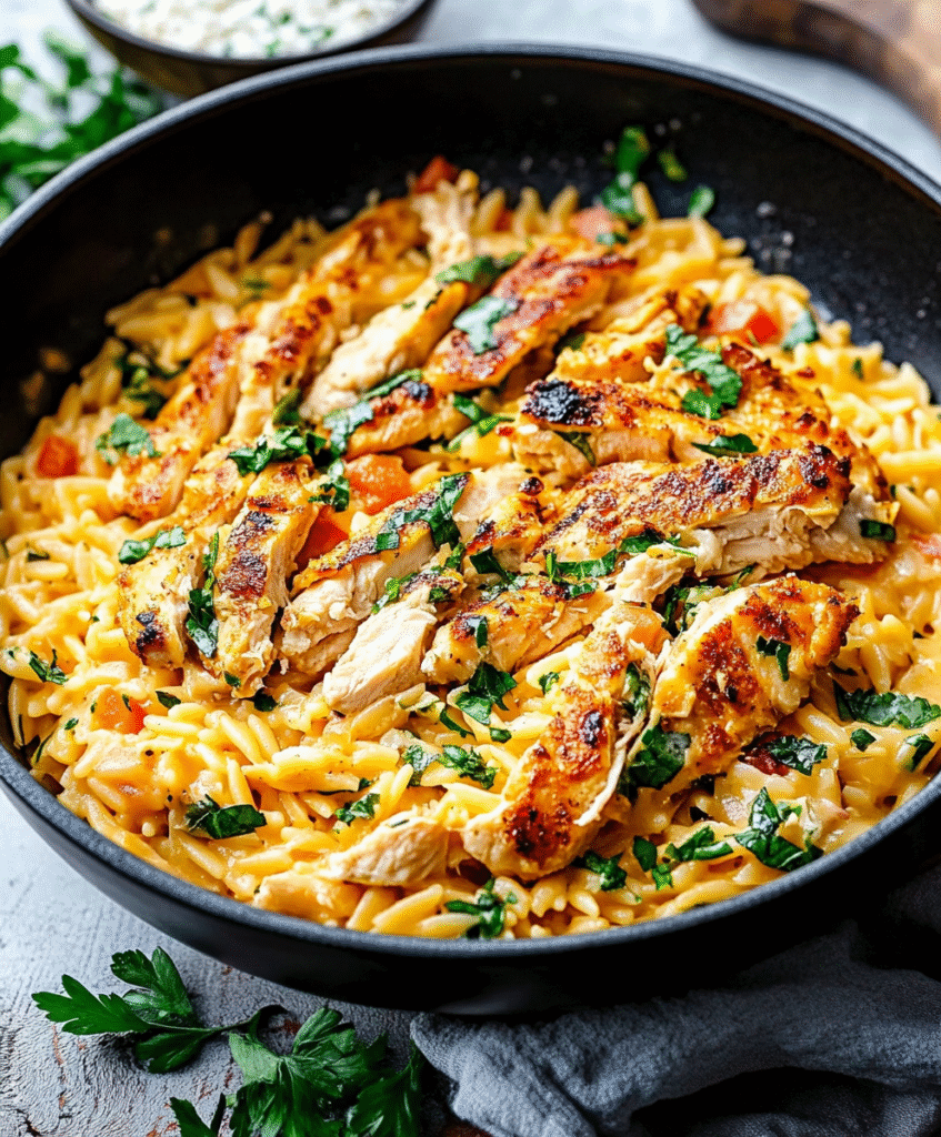 Cena Cremosa Orzo Pollo