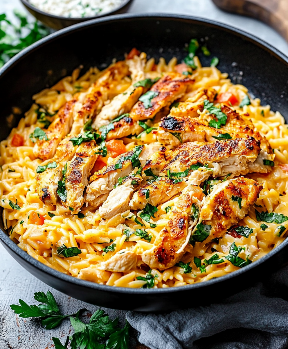 Cena Cremosa Orzo Pollo