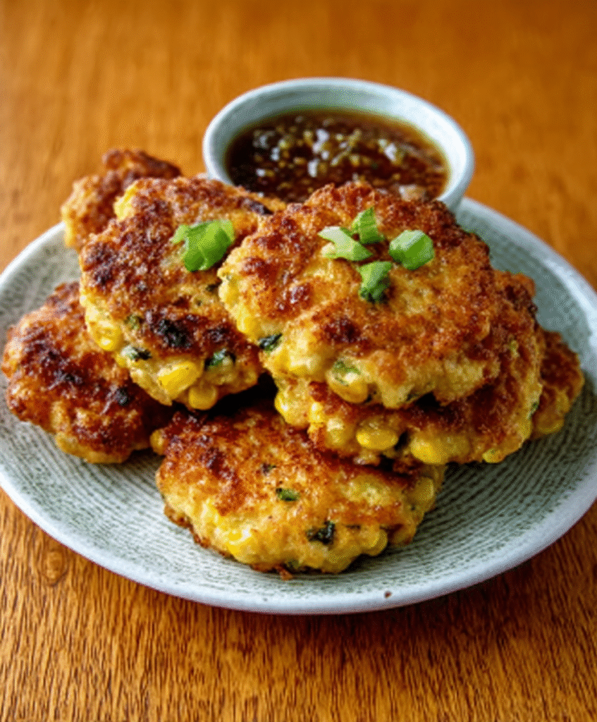 Croquetas de Maíz con Leche de Coco y Curry