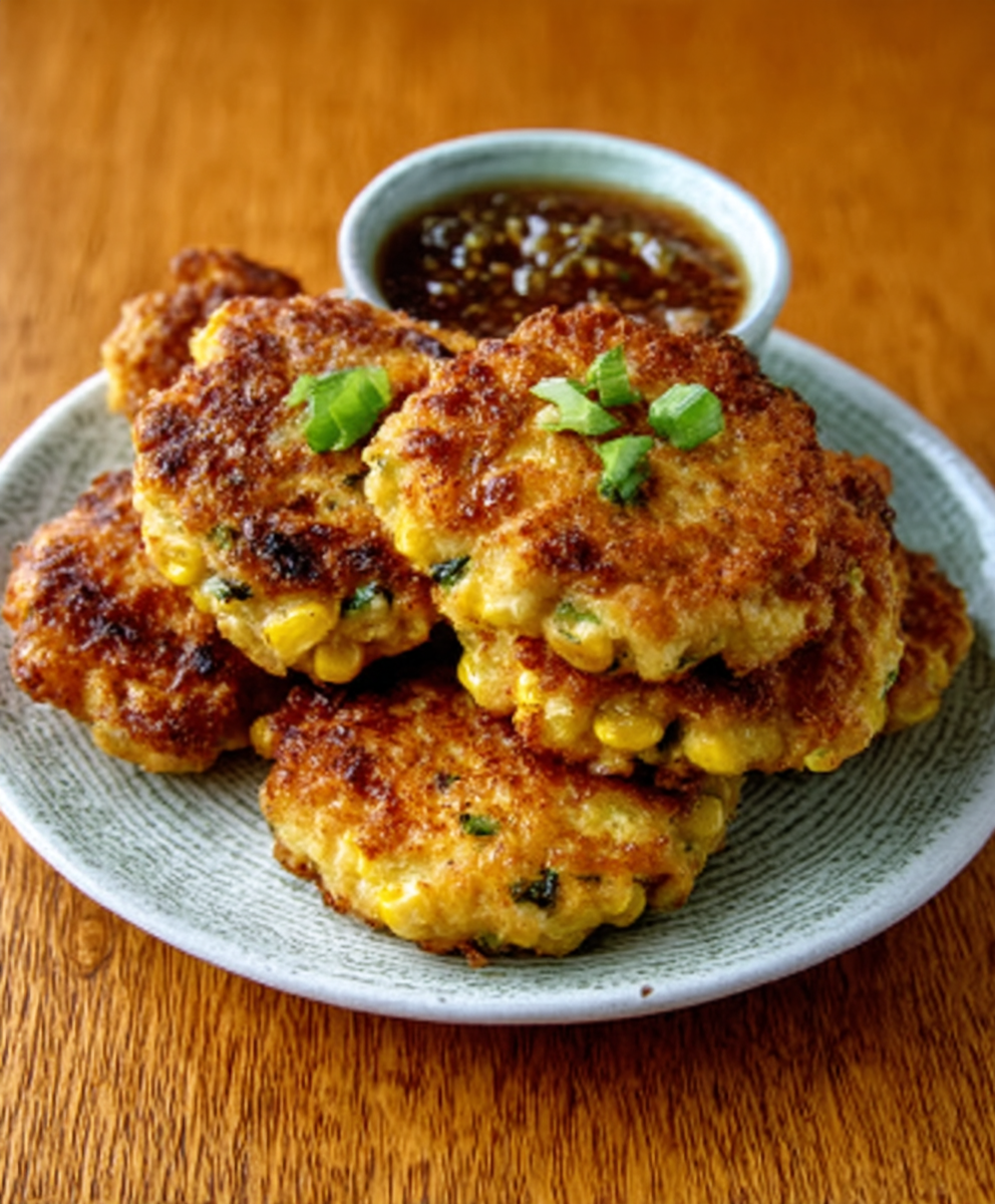Croquetas de Maíz con Leche de Coco y Curry