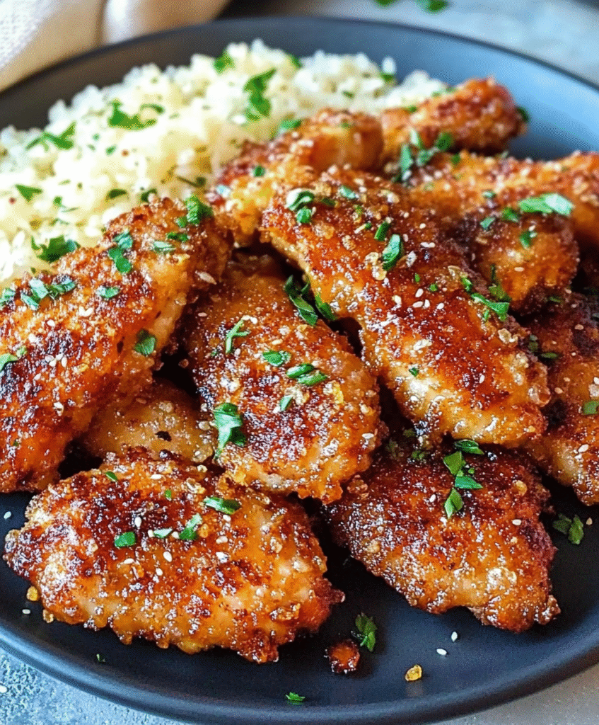 Crujiente Pollo con Ajo