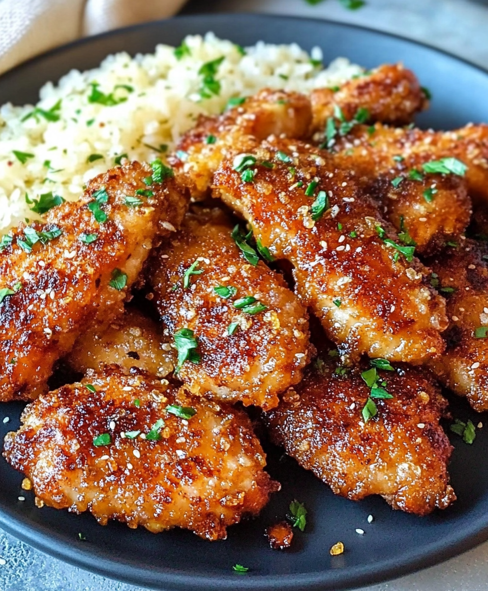 Crujiente Pollo con Ajo