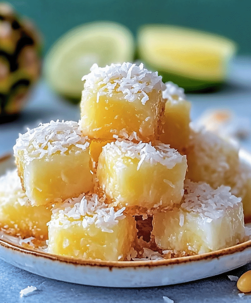 Deliciosos Bocaditos Crujientes de Coco y Piña