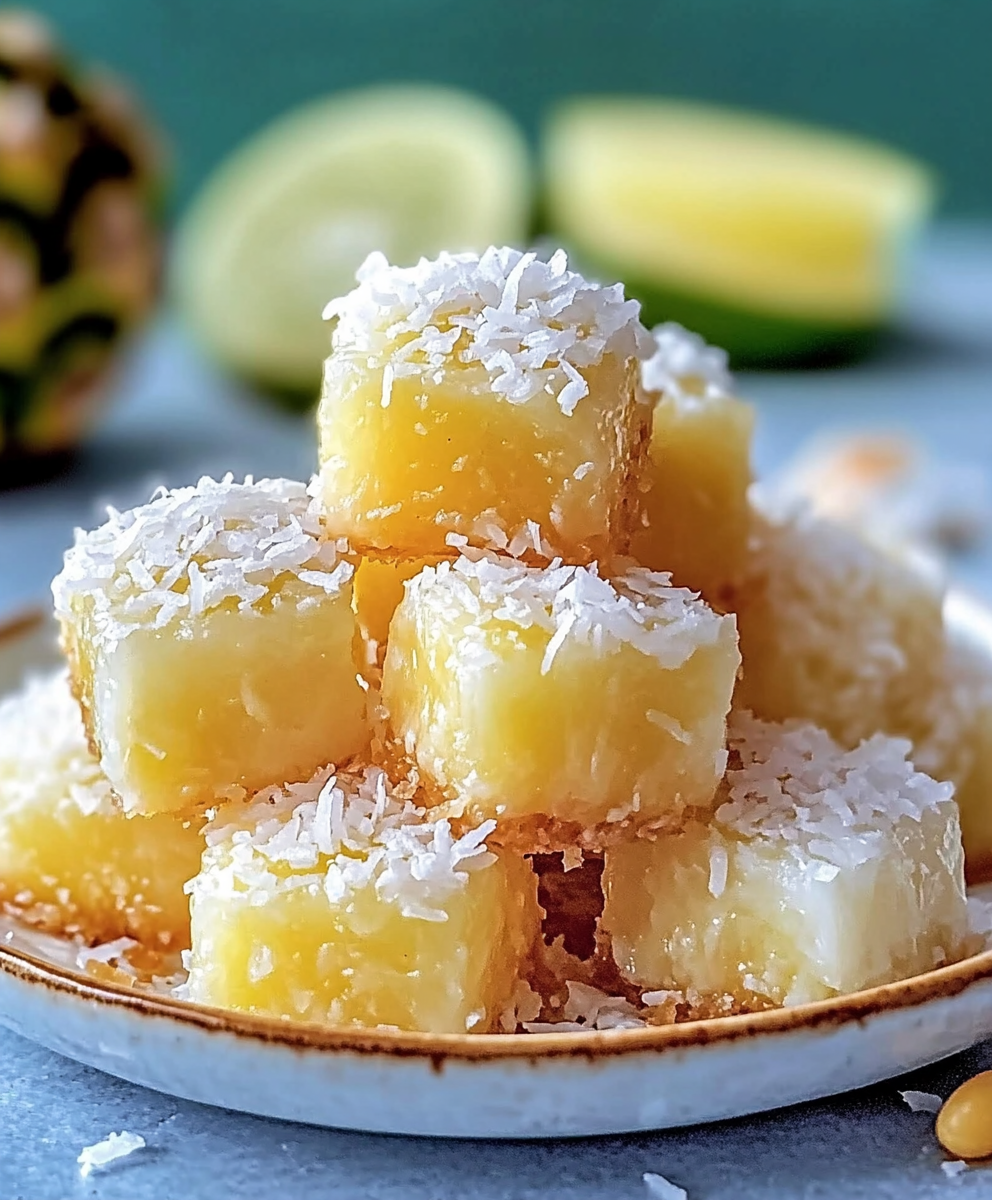 Deliciosos Bocaditos Crujientes de Coco y Piña