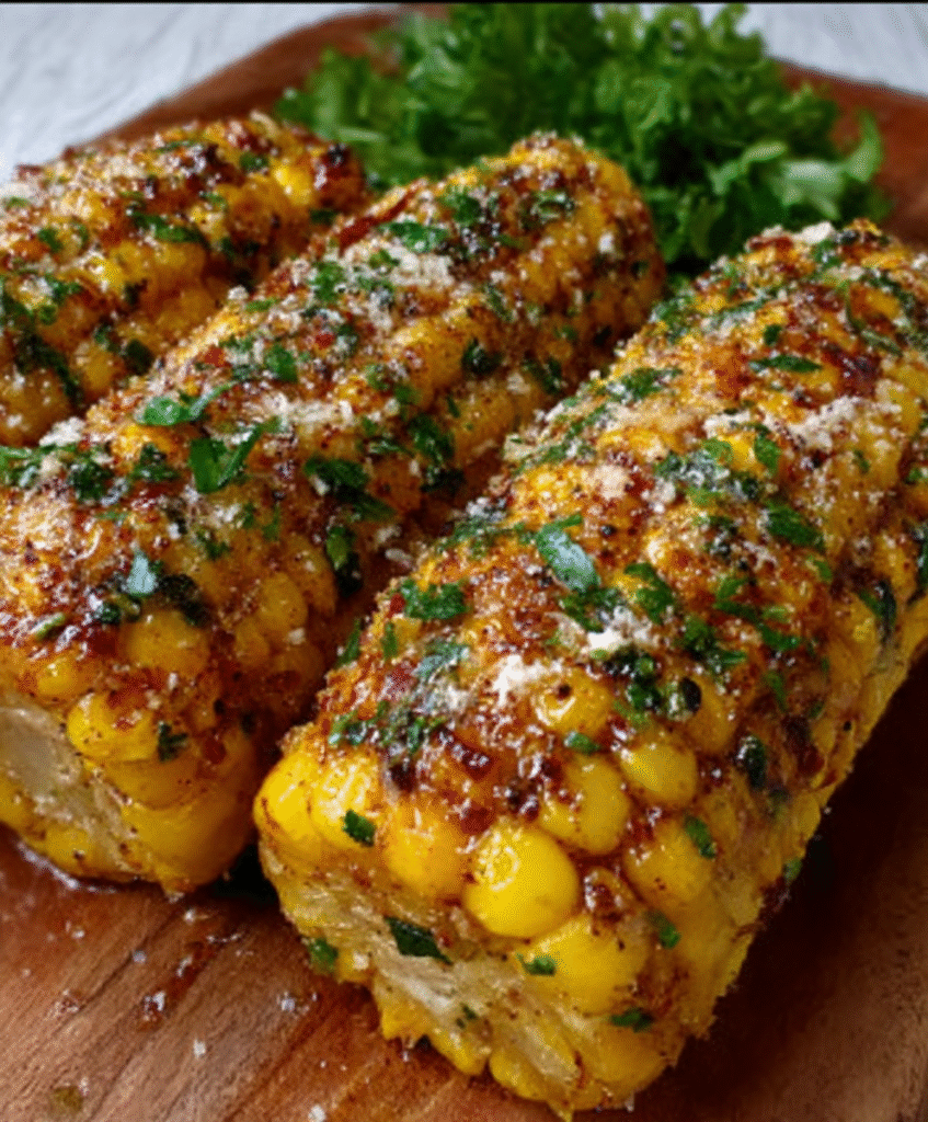 Elote con Mantequilla Cajún y Queso Parmesano