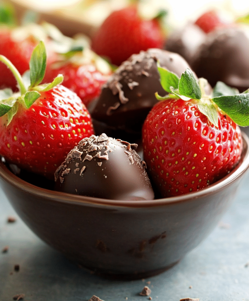 Fresas con Chocolate Negro 85%