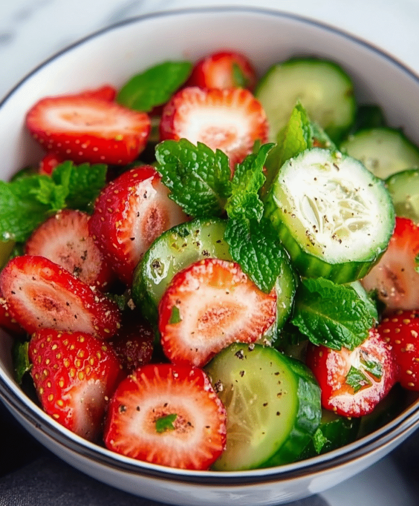 Fresca Ensalada Fresa Pepino