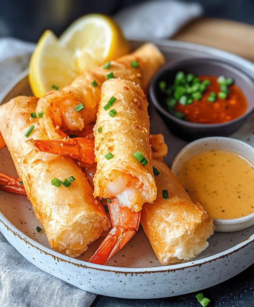 Golden Shrimp Rolls