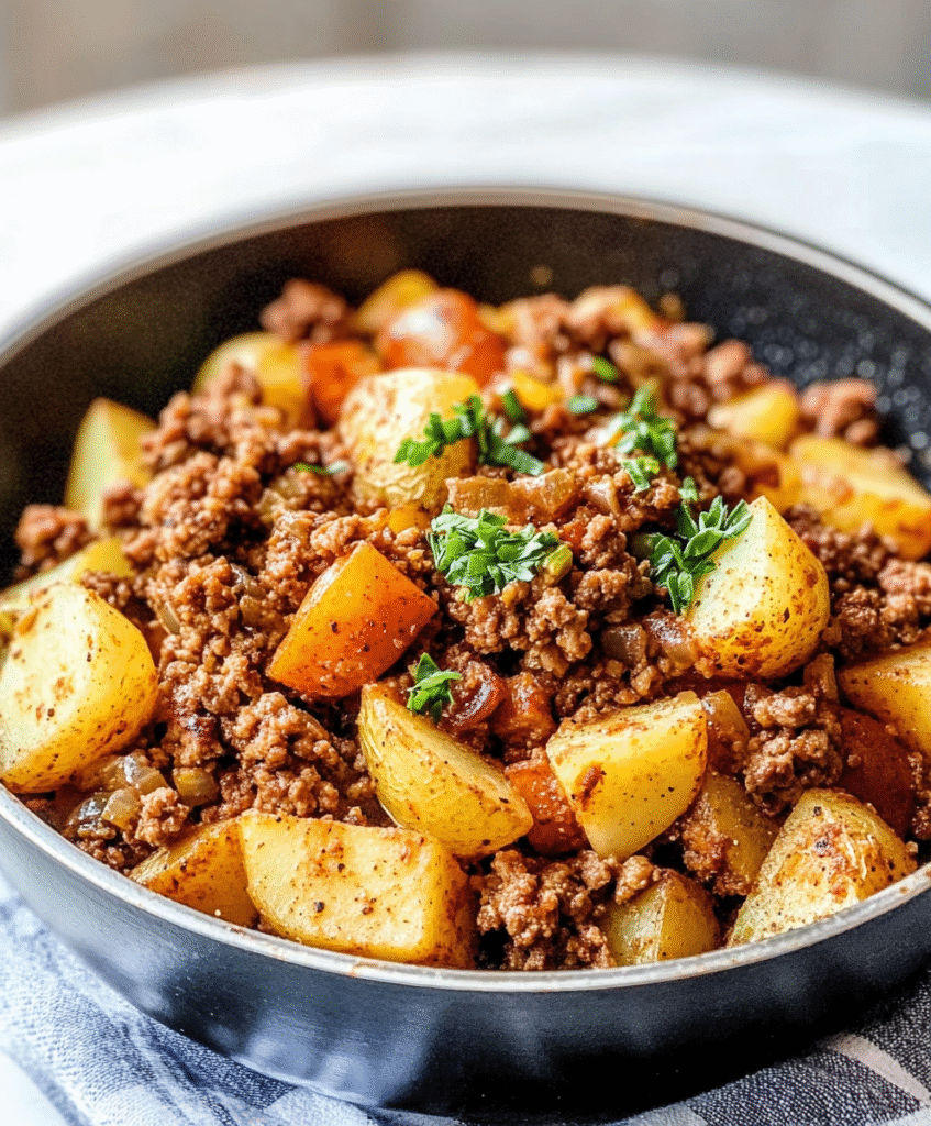 Ground Turkey con Papas