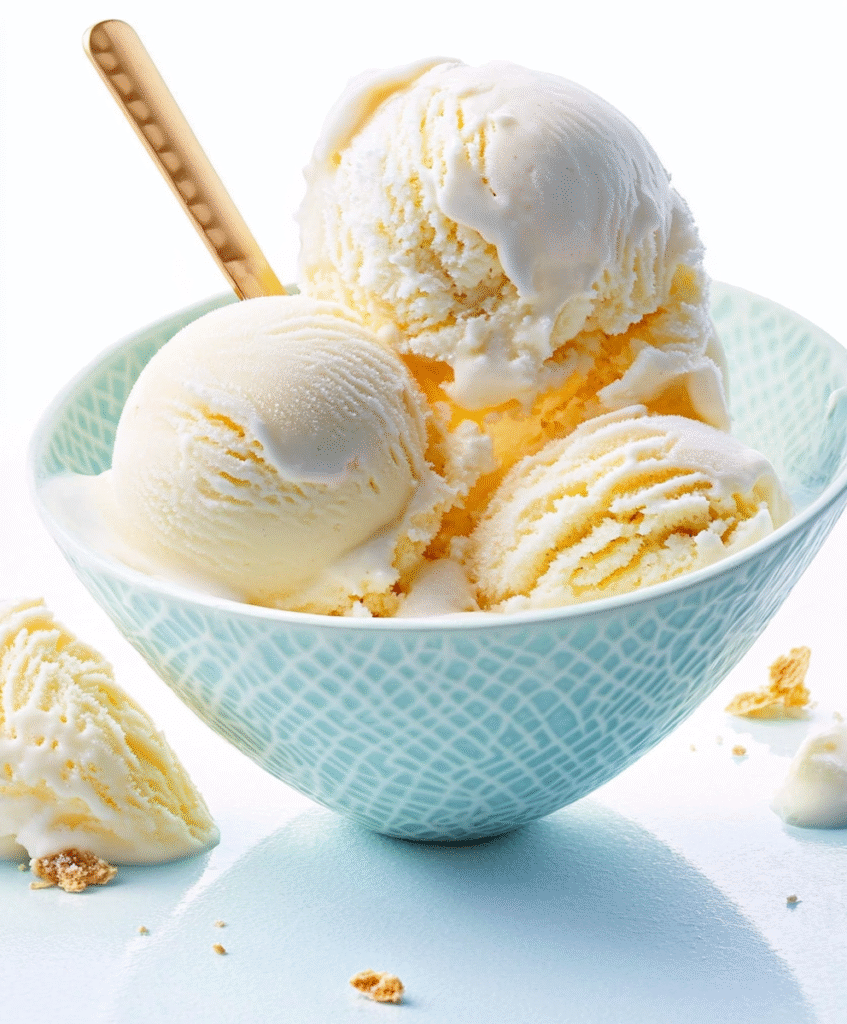 HELADO DE VAINILLA CASERO.