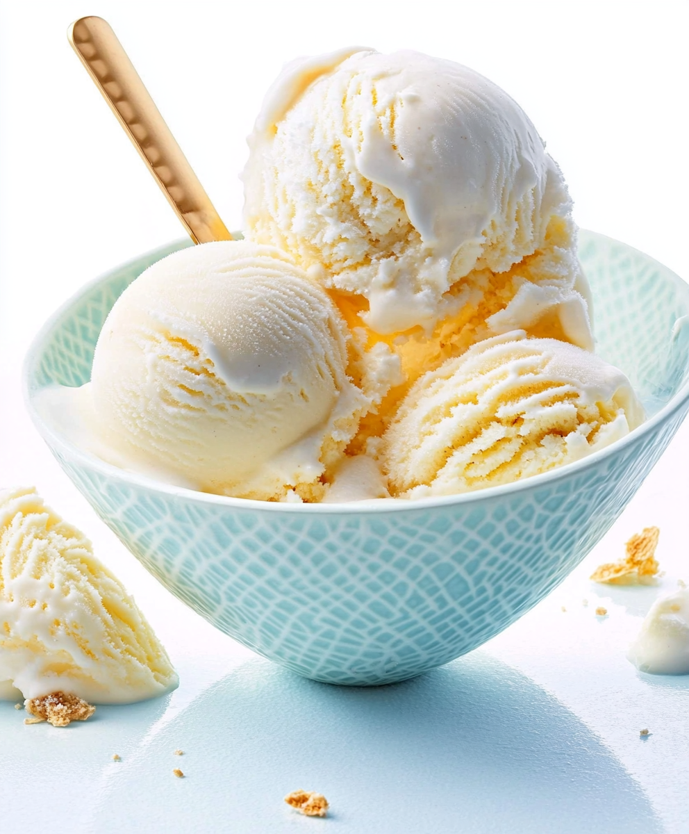 HELADO DE VAINILLA CASERO.