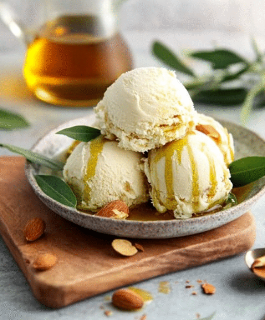 Helado de Turrón con Aceite de Oliva Virgen Extra