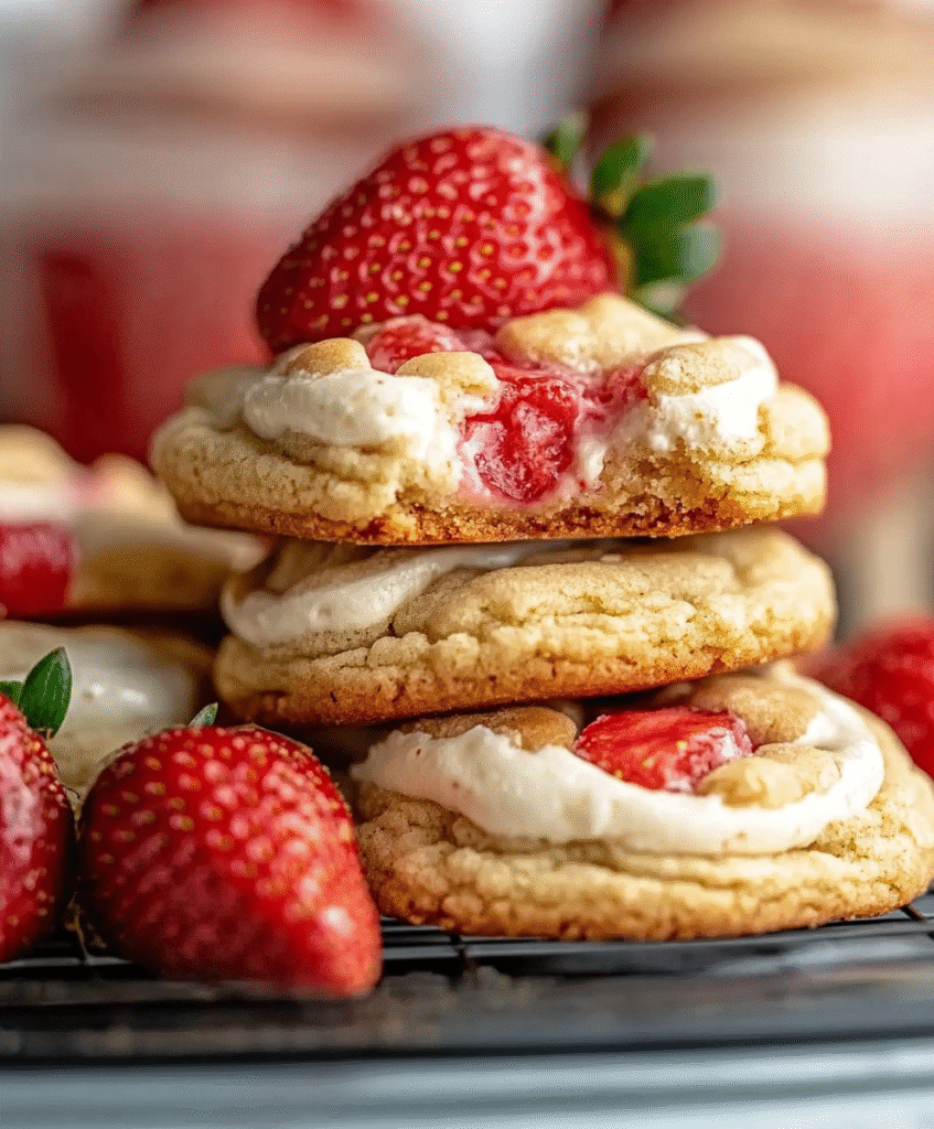 Irresistibles Galletas de Fresa y Queso