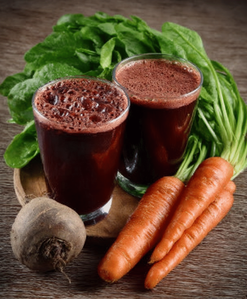 Jugo de Remolacha, Zanahoria y Espinacas