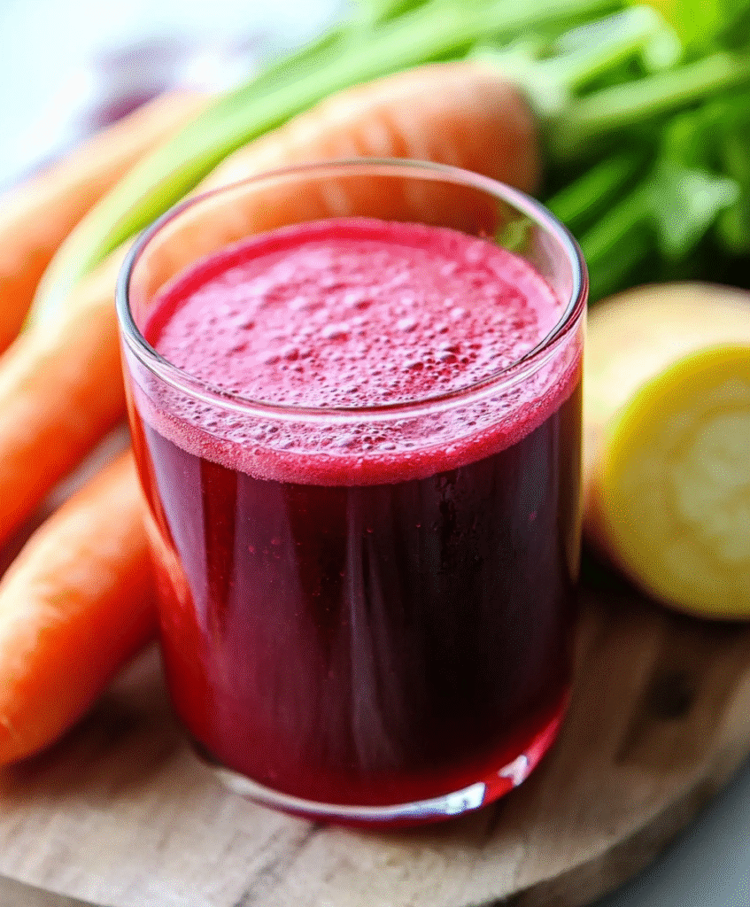 Jugo de remolacha y zanahoria para limpiar el hígado de toxinas