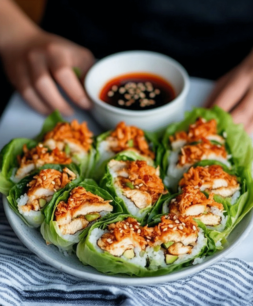 Makis de Lechuga con Pollo Teriyaki Light