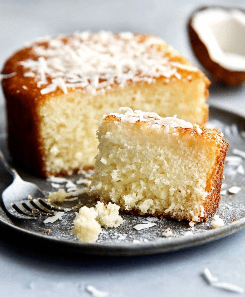 PASTEL CON YUCA Y COCO EN LICUADORA.