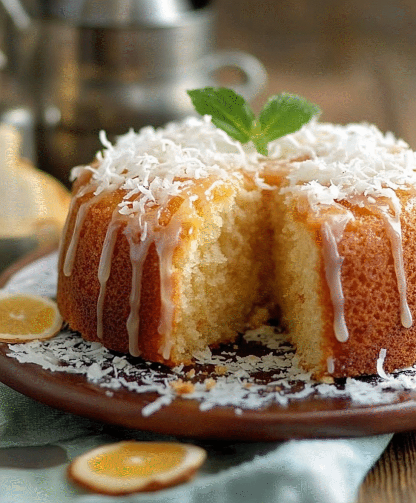 PASTEL DE COCO GLASEADO.