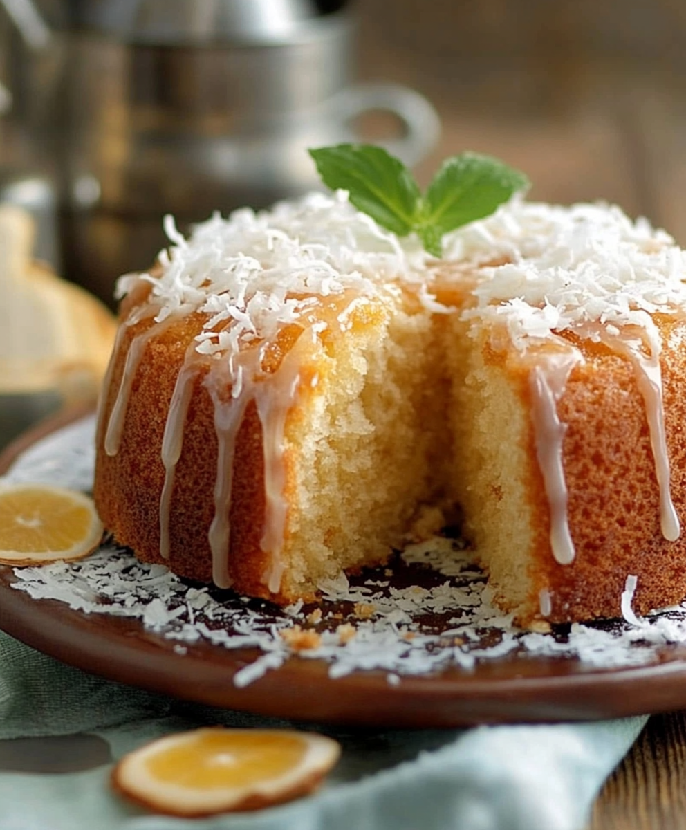 PASTEL DE COCO GLASEADO.
