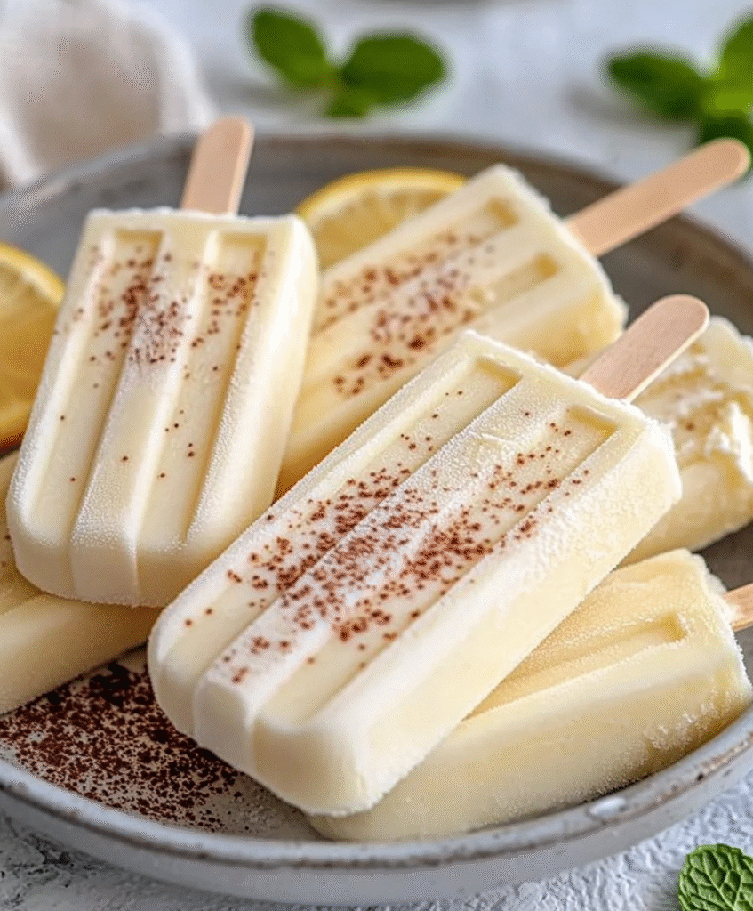 Paletas de Helado de Leche Condensada y Leche en Polvo