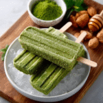 Paletas de Helado de Matcha y Coco