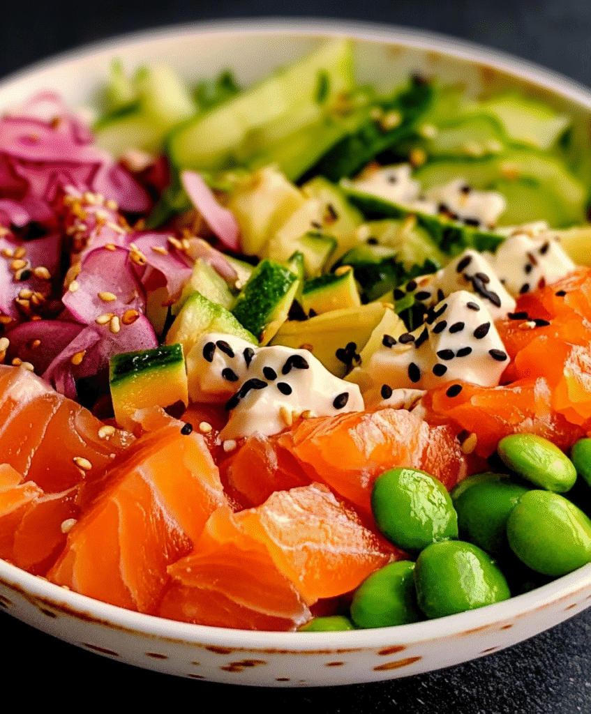Poke Bowl Low Carb con Salmón Ahumado