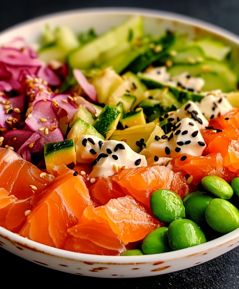 Poke Bowl Low Carb con Salmón Ahumado
