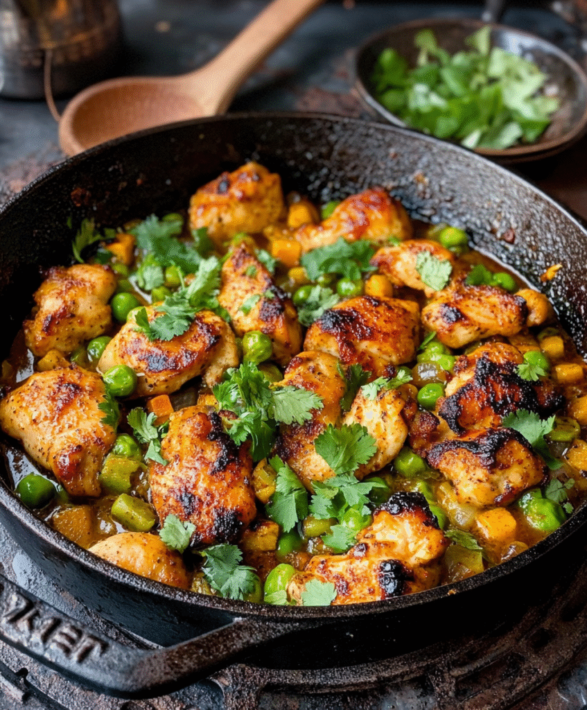 Pollo Cúrcuma Pimienta Fácil