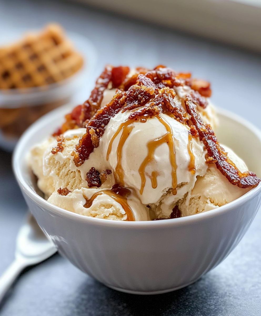 Receta de Helado de Tocino y Arce