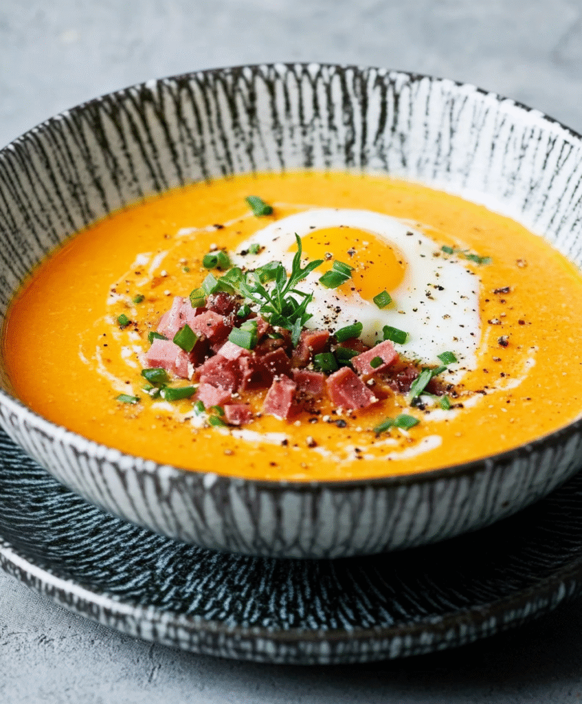 Salmorejo Cordobés con Huevo y Jamón